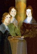 Branwell Bronte A painting of the three Bronta sisters oil painting on canvas